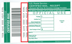 electronic certified mail receipt