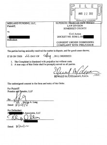 credit card case dismissed