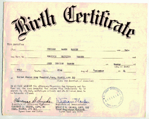 A4V Birth Certificate ESTATE