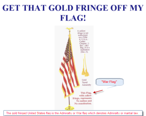 gold fringe flag