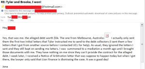 Australia cc success email 2
