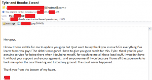 Australia cc success email