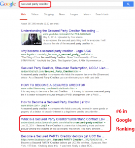 Secured Party Creditor Ranking Google