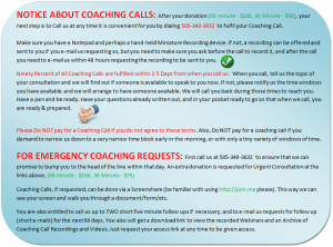 UCL Coaching Calls Notice