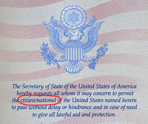 american passport inside