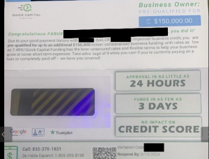150K business funding offer