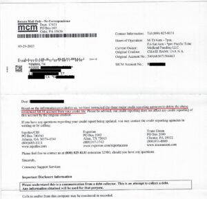 Midland Credit Report Removal Success 1