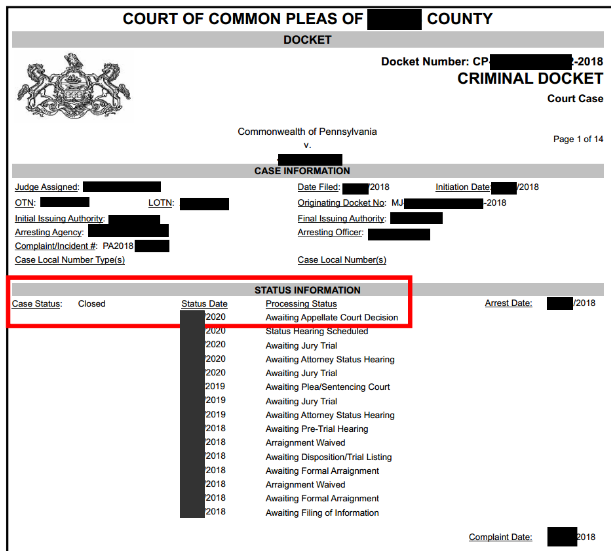 SPC Win Closed Case