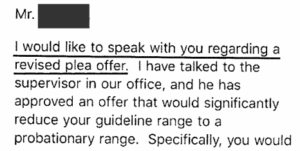 revised plea offer