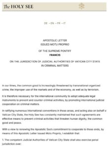 Apostolic Letter 2013