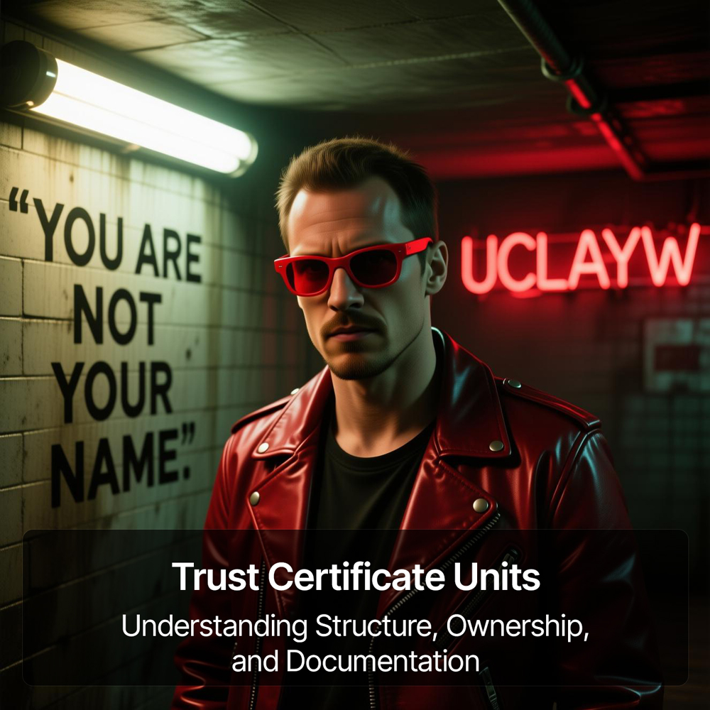 Trust Certificate Units - Use an ASSET to set off and discharge debt