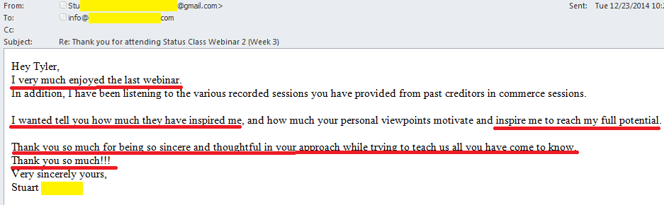 UCL webinar training testimonial